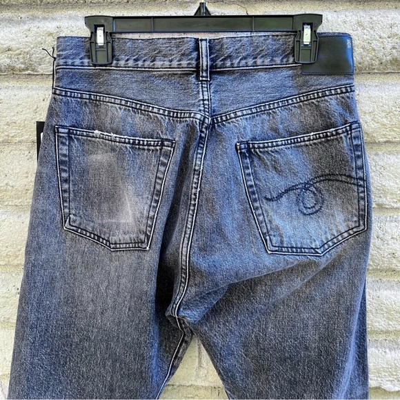 R13 crossover jeans “Leyton” distressed black/gray - Picture 6 of 9